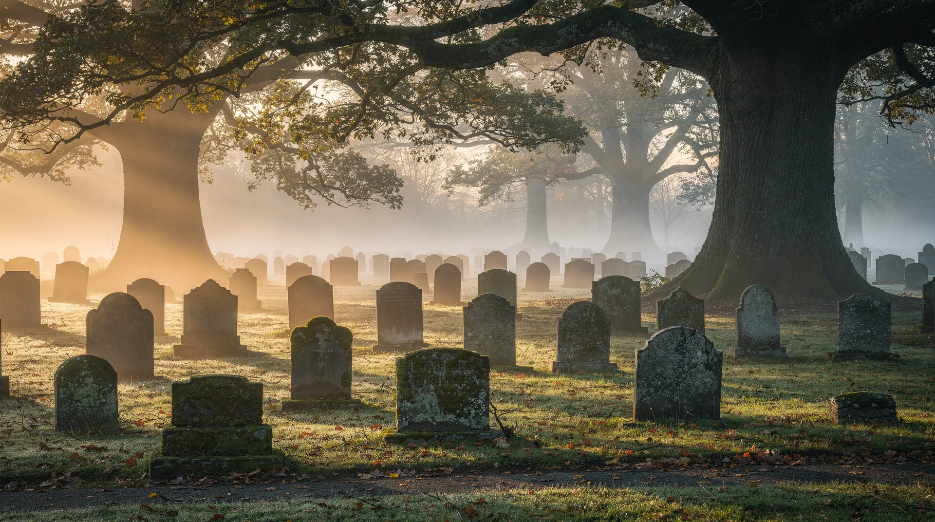 Friedhof im Morgenlicht
